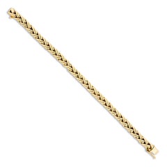 Tiffany & Co. 14 Karat Yellow Gold Woven Wheat Link Bracelet