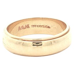 Tiffany & Co. 14 Yellow Gold 5.3mm Classic Wedding Band Ring w/ Pouch