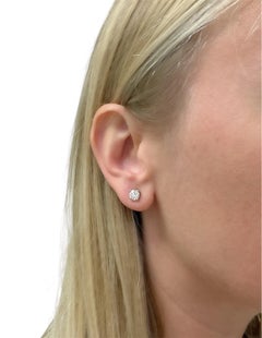 Tiffany & Co. 1.42 Carat Round Brilliant Cut Diamond Stud Earrings