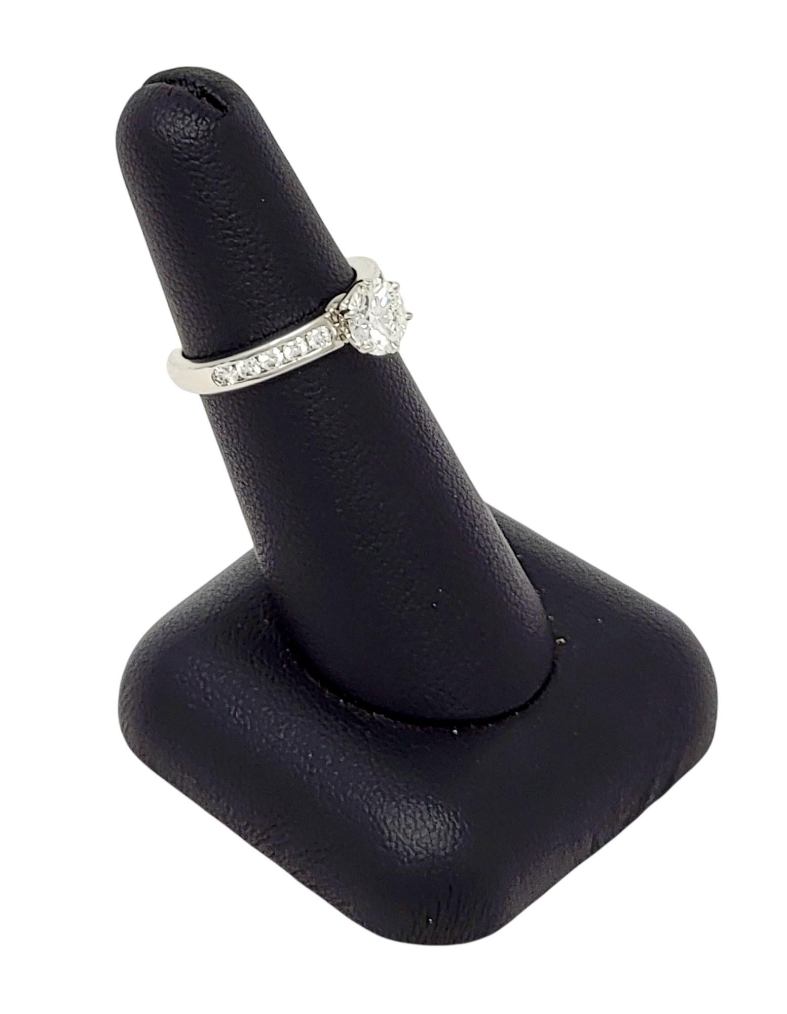 Tiffany & Co. 1.43 Carat Total Round Diamond Platinum Engagement Ring F / VVS2 3