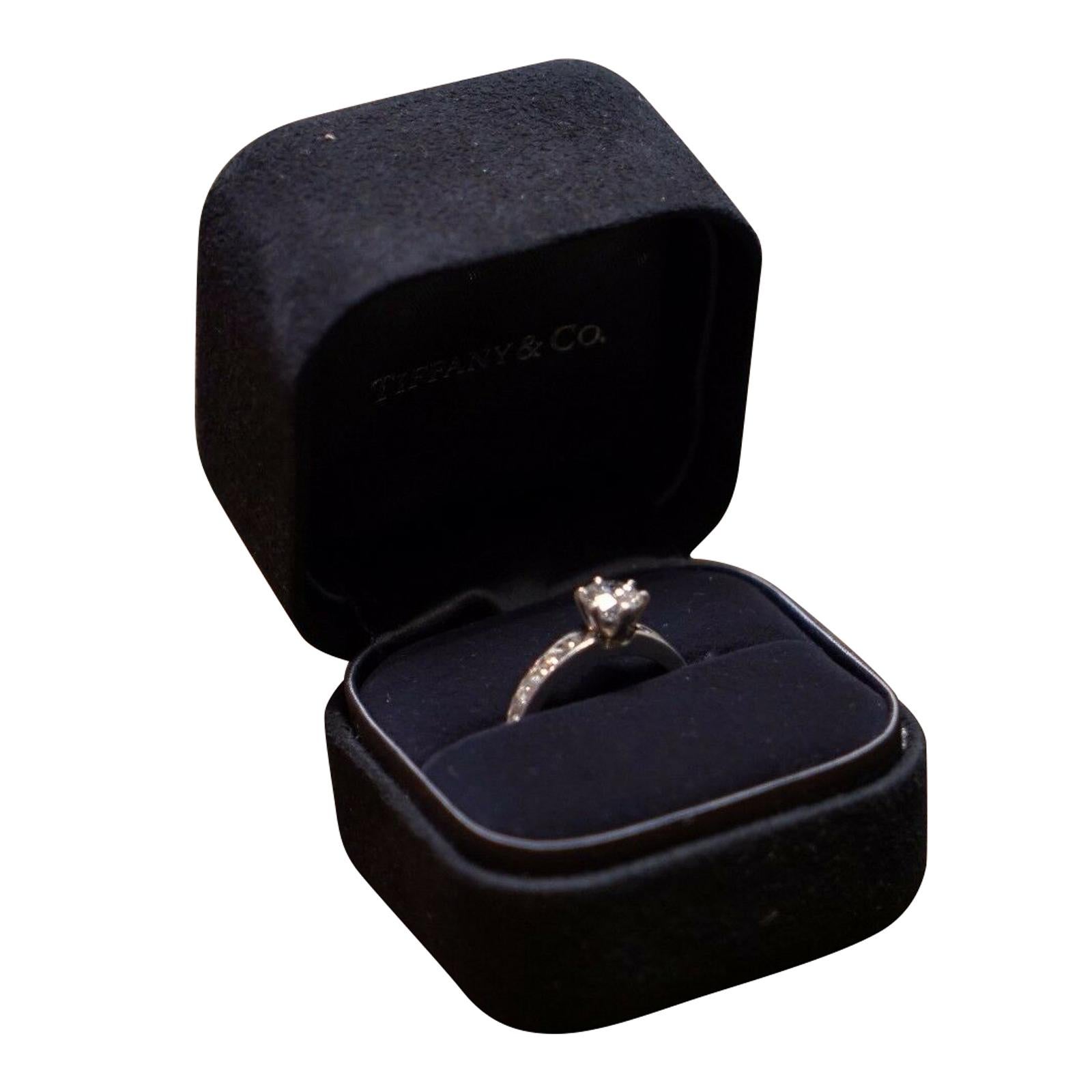 Tiffany & Co. 1.45 Carat Diamond and Platinum Engagement Ring with Wedding