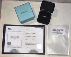 Tiffany & Co. 1.45 Carat Diamond and Platinum Engagement Ring with Wedding