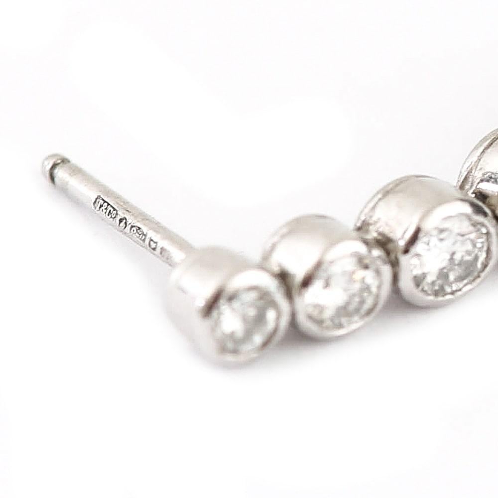 Modern Tiffany & Co. 1.45 Carat Platinum Diamond Drop Jazz Earrings in a Tiffany Box
