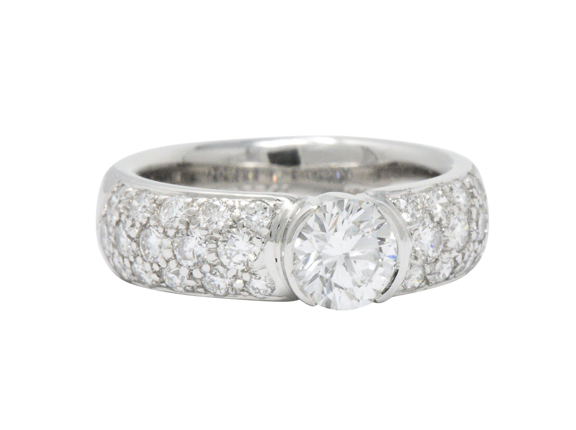 Tiffany & Co. 1.48 Carat Diamond and Platinum Engagement Ring GIA In Excellent Condition In Philadelphia, PA