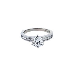 Tiffany & Co 1.49 Carat Round Brilliant Diamond Platinum Engagement Ring