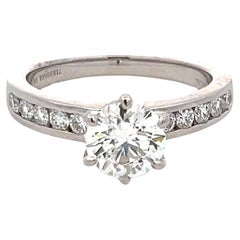 Tiffany & Co 1.49 Carat Round Brilliant Diamond Platinum Engagement Ring