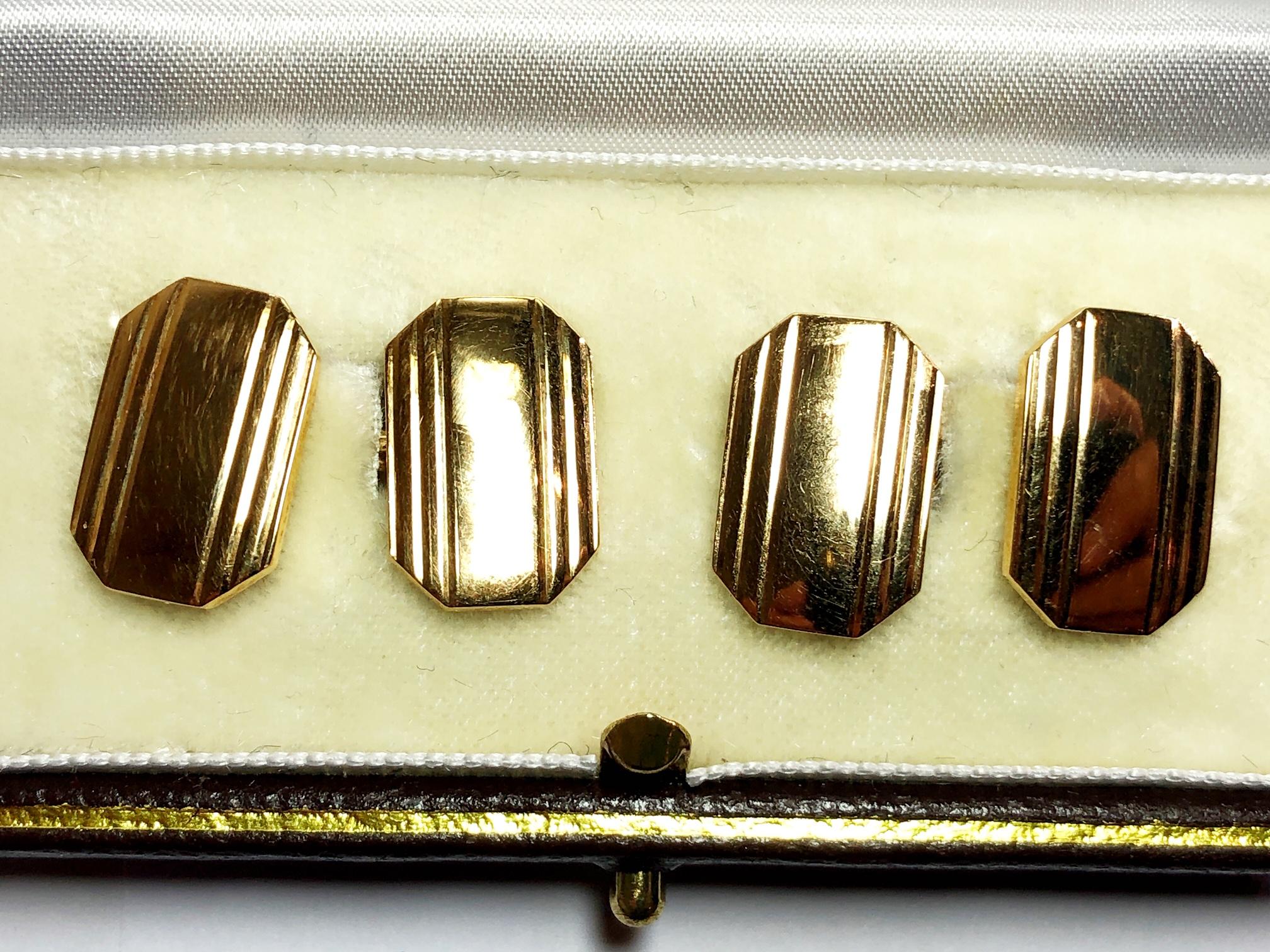 Tiffany & Co. 14 Carat Gold Cufflinks, circa 1975 In Good Condition In London, GB