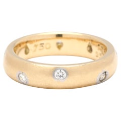 Tiffany
Co .14ctw Diamond Scattered Band Ring, 18k Yellow Gold, Platinum