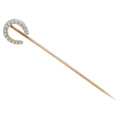 Tiffany & Co. 14k Diamond Horseshoe Stick Pin