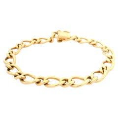 Tiffany & Co. 14k Gold Alternating Small and Large Open Link Charm Bracelet