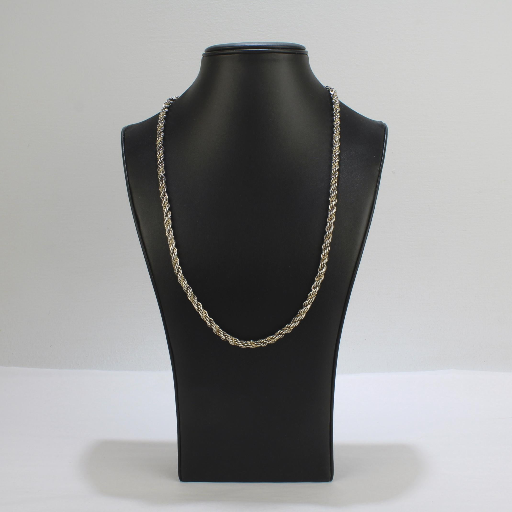 twisted rope chain silver