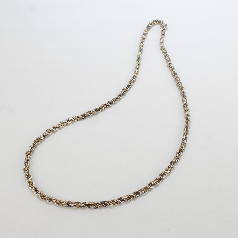Tiffany silver rope necklace clearance