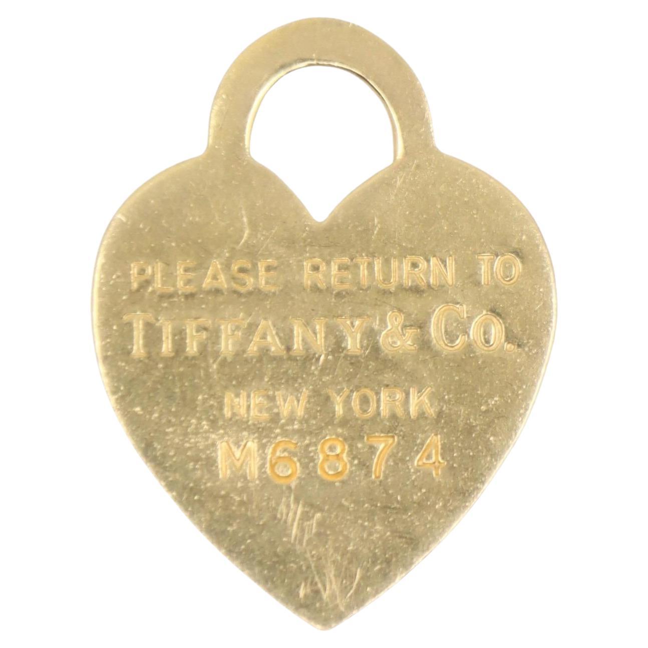 Tiffany 
Co 14K Gold Heart Shape Pendant