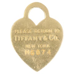 Tiffany 
Co 14K Gold Heart Shape Pendant