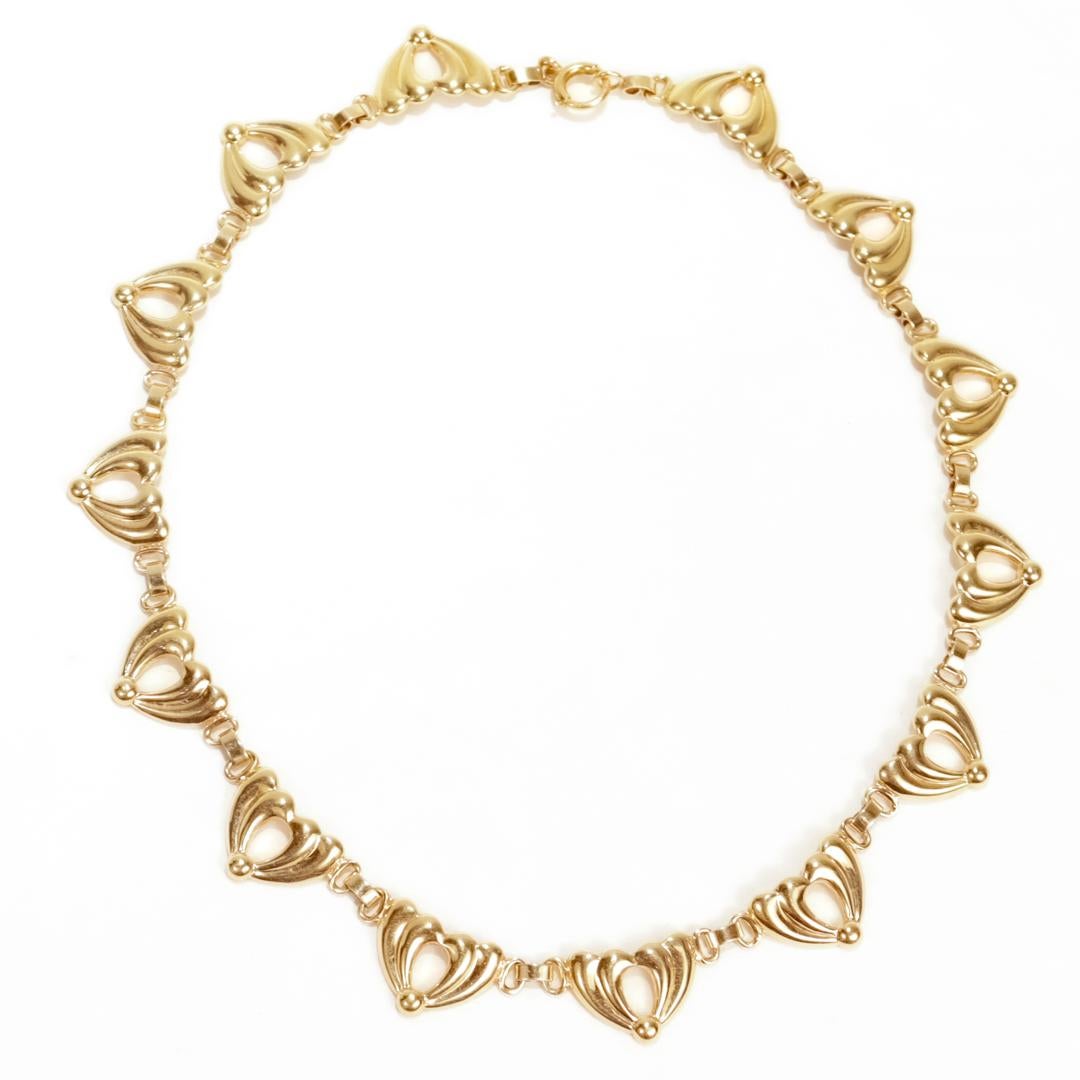 tiffany link heart necklace