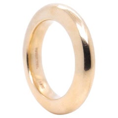 Tiffany & Co 14k Gold High Profile Wedding Band Ring
