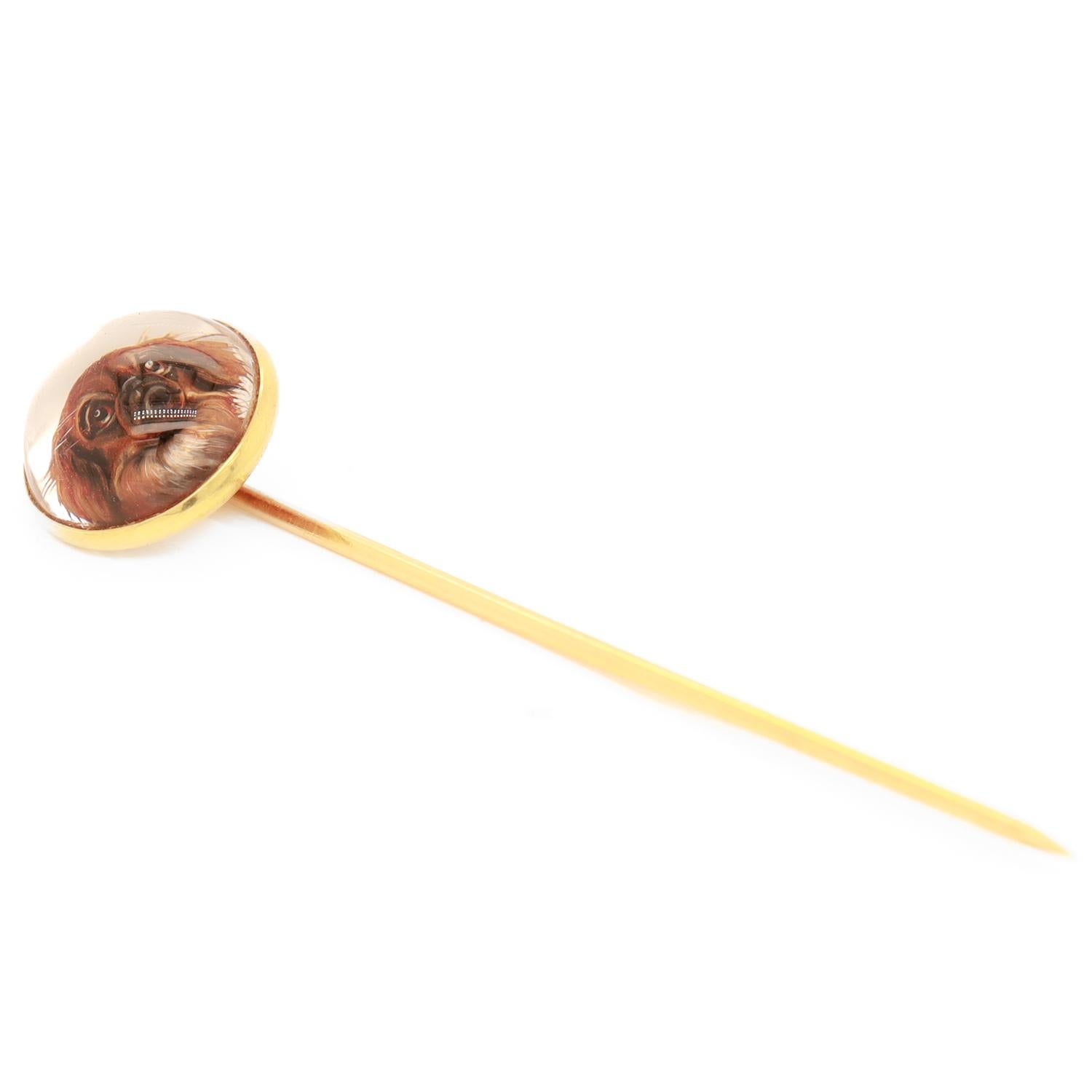 Tiffany & Co. 14k Gold & Pekingesischer Hund Essex Kristall-Stickerei, Essex im Angebot 6