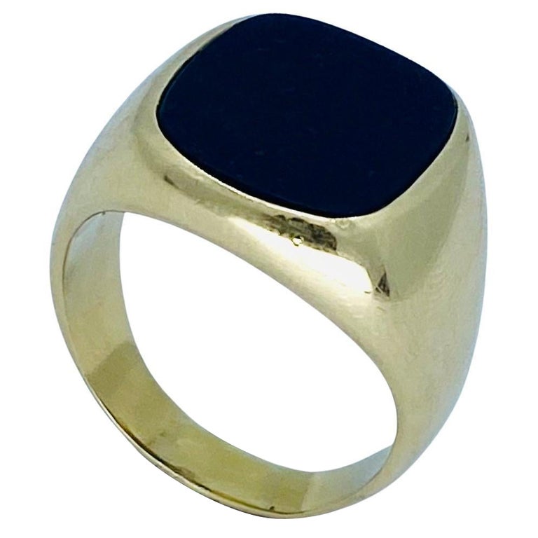 Tiffany and 14k Gold Signet Ring Bloodstone at 1stDibs