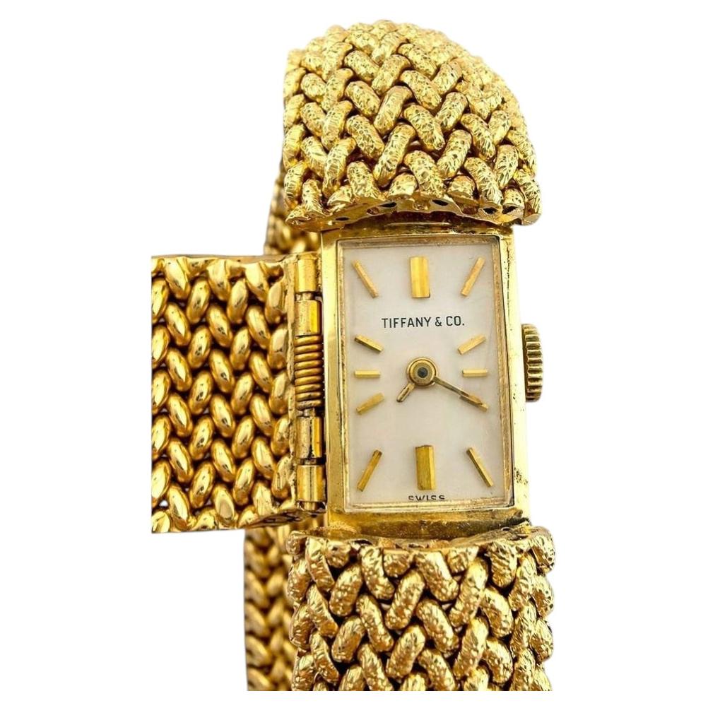 Tiffany & Co. 14K Gold Woven Bracelet Watch