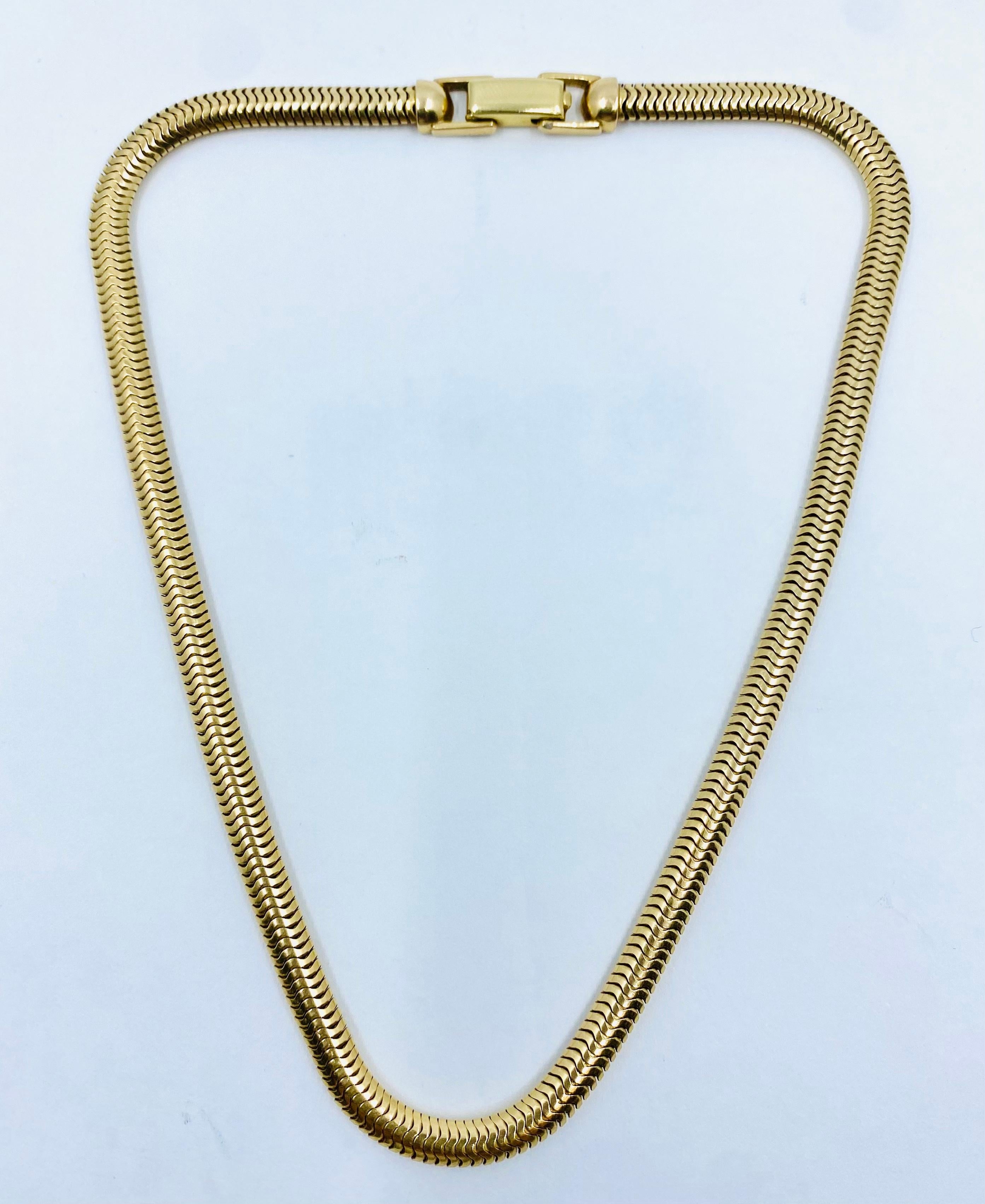 Tiffany & Co. 14k Snake Chain Necklace In Excellent Condition In Beverly Hills, CA