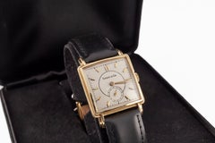 Tiffany & Co. 14k Square Vintage Hand-Winding Watch w/ Leather Band and Box