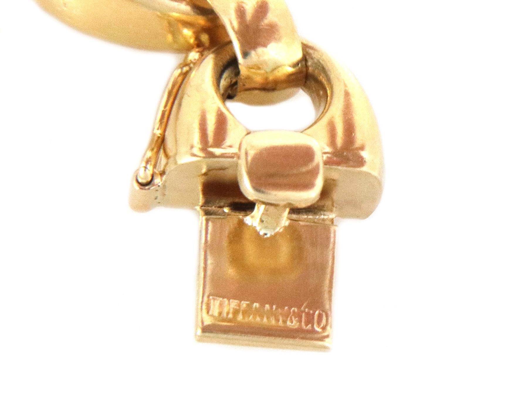 Women's or Men's Tiffany & Co. 14k Yellow Gold Wide Mariner Link Bracelet