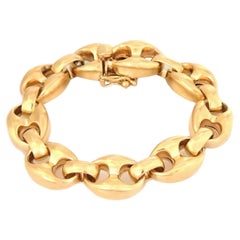 Tiffany & Co. 14k Yellow Gold Wide Mariner Link Bracelet