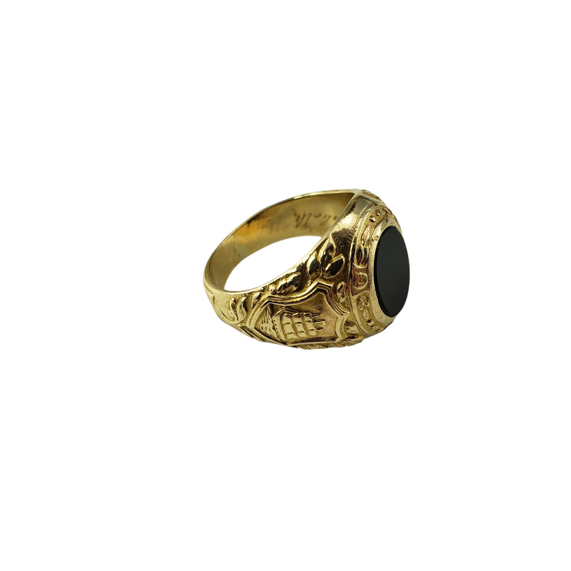 Tiffany & Co. 14K Yellow Gold 1933 College Ring Size 5.25 #17164 In Good Condition For Sale In Washington Depot, CT