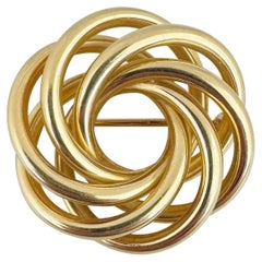 Tiffany & Co. 14k Gelbgold 7.3g Spiral-Brosche Pin 1.2"