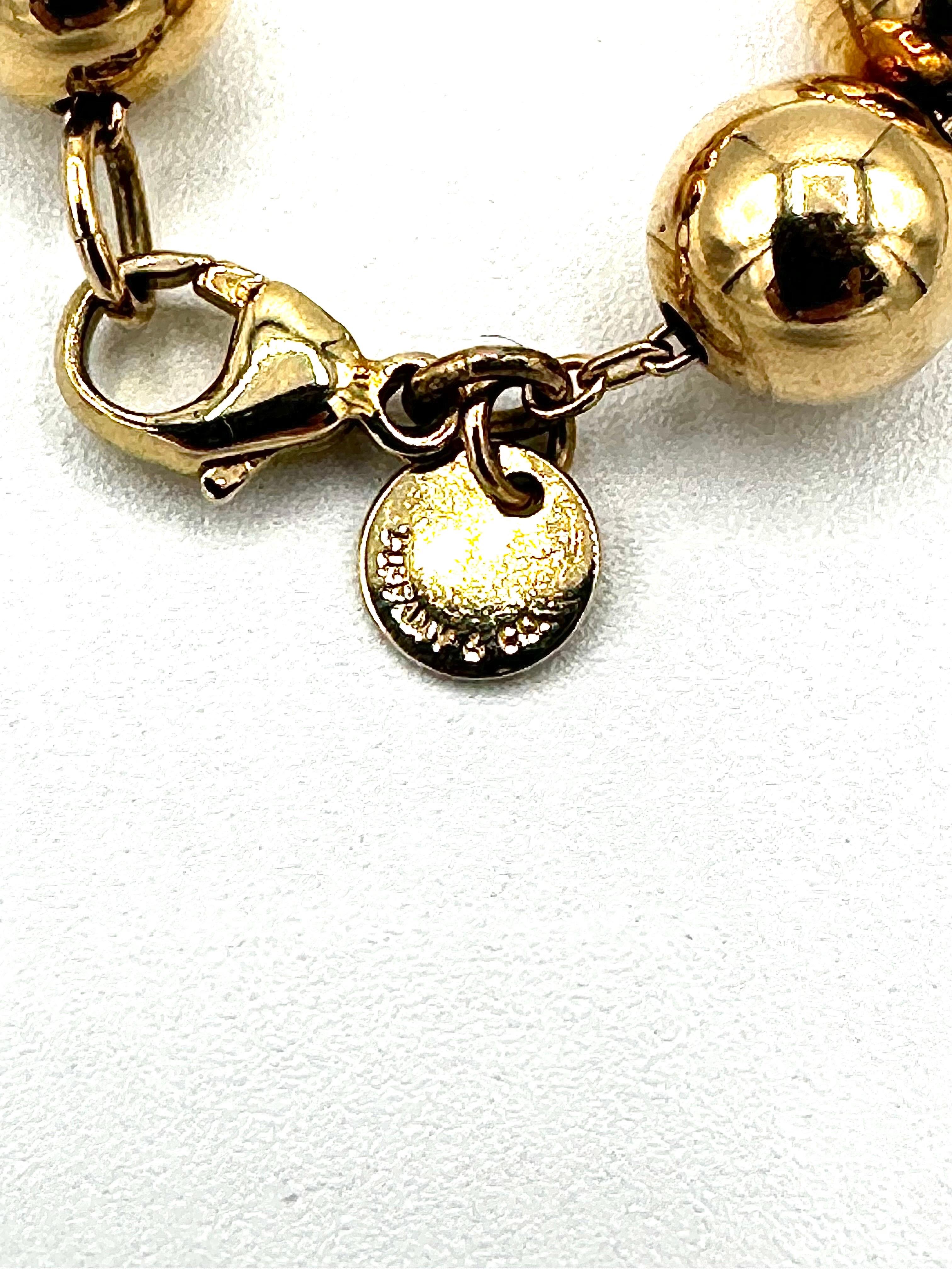 gold bead necklace tiffany