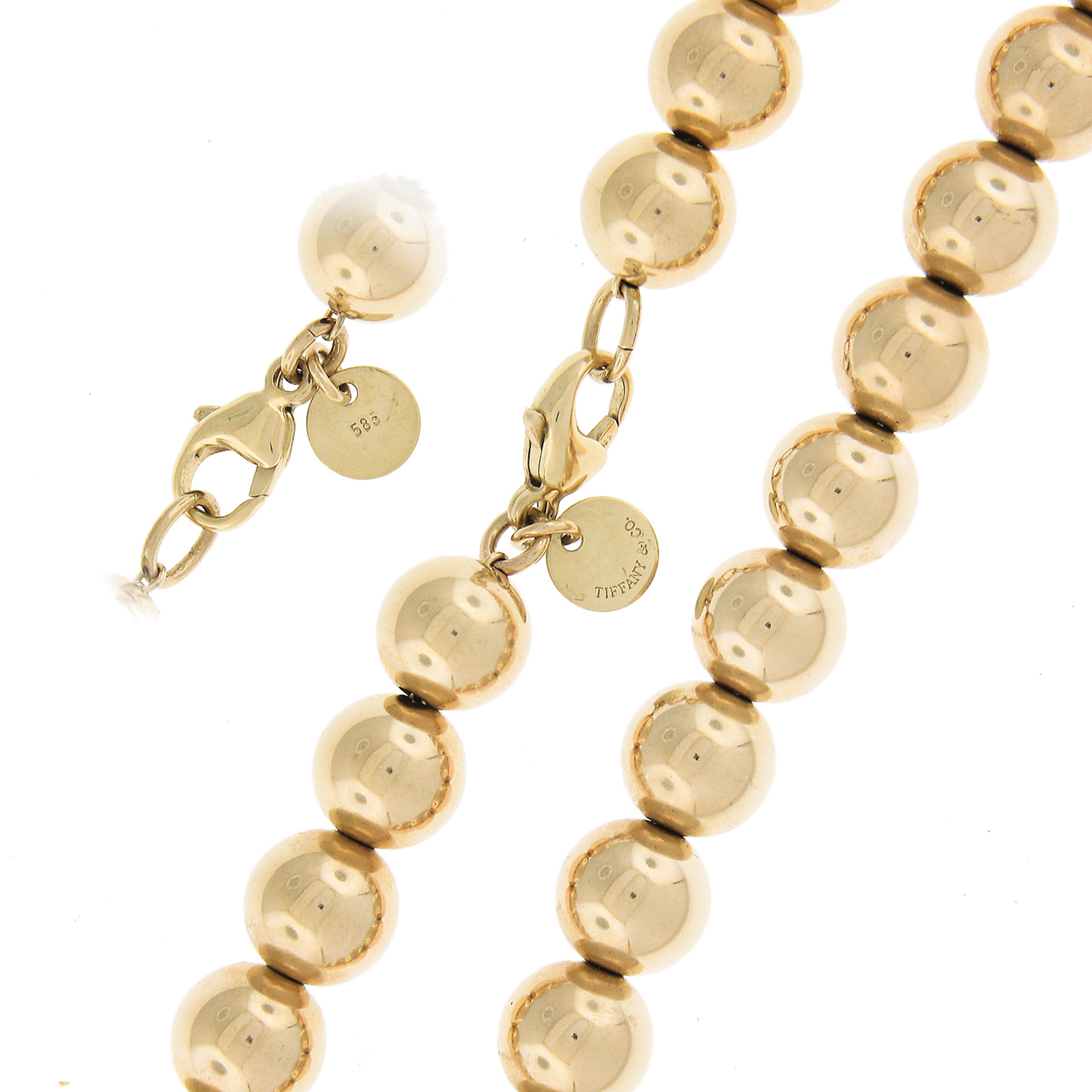 tiffany hardwear ball necklace gold