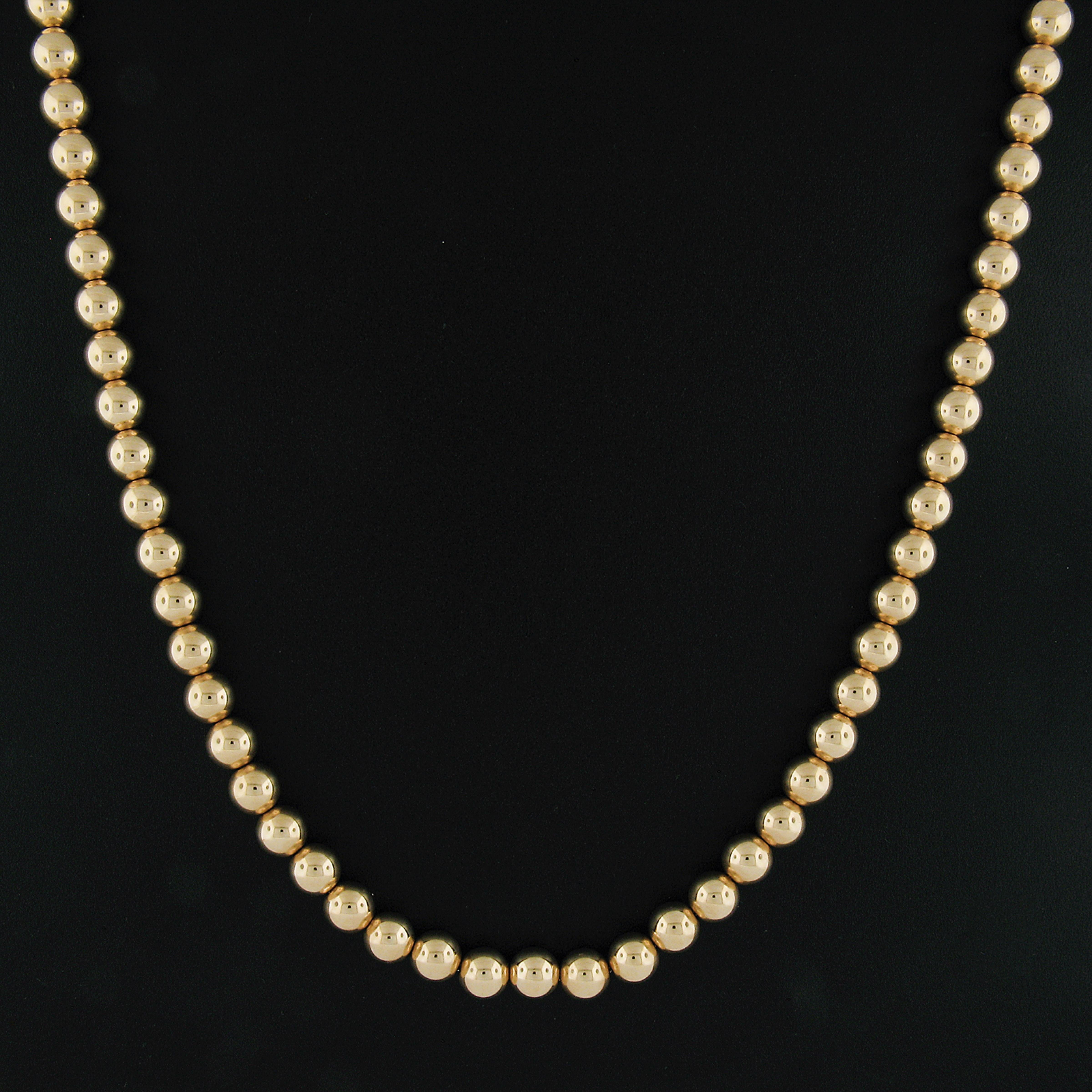 Tiffany & Co. 14k Yellow Gold 8.7mm Ball Bead 18