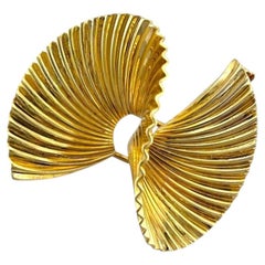 Tiffany & Co. 14K Yellow Gold Abstract Woven Brooch