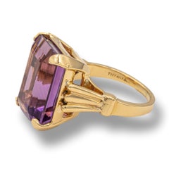 Tiffany & Co. 14K Yellow Gold and Amethyst Vintage Ring