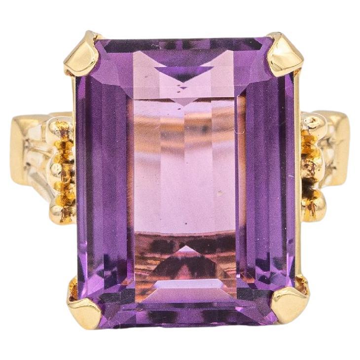 Tiffany & Co. 14K Gelbgold und Amethyst Vintage Ring