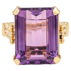Tiffany & Co. 14K Gelbgold und Amethyst Vintage Ring