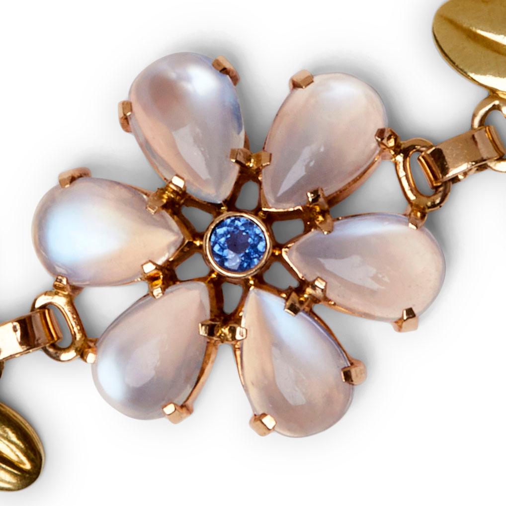 Tiffany & Co. Bracelet en or jaune 14 carats et pierres de lune Pour femmes en vente