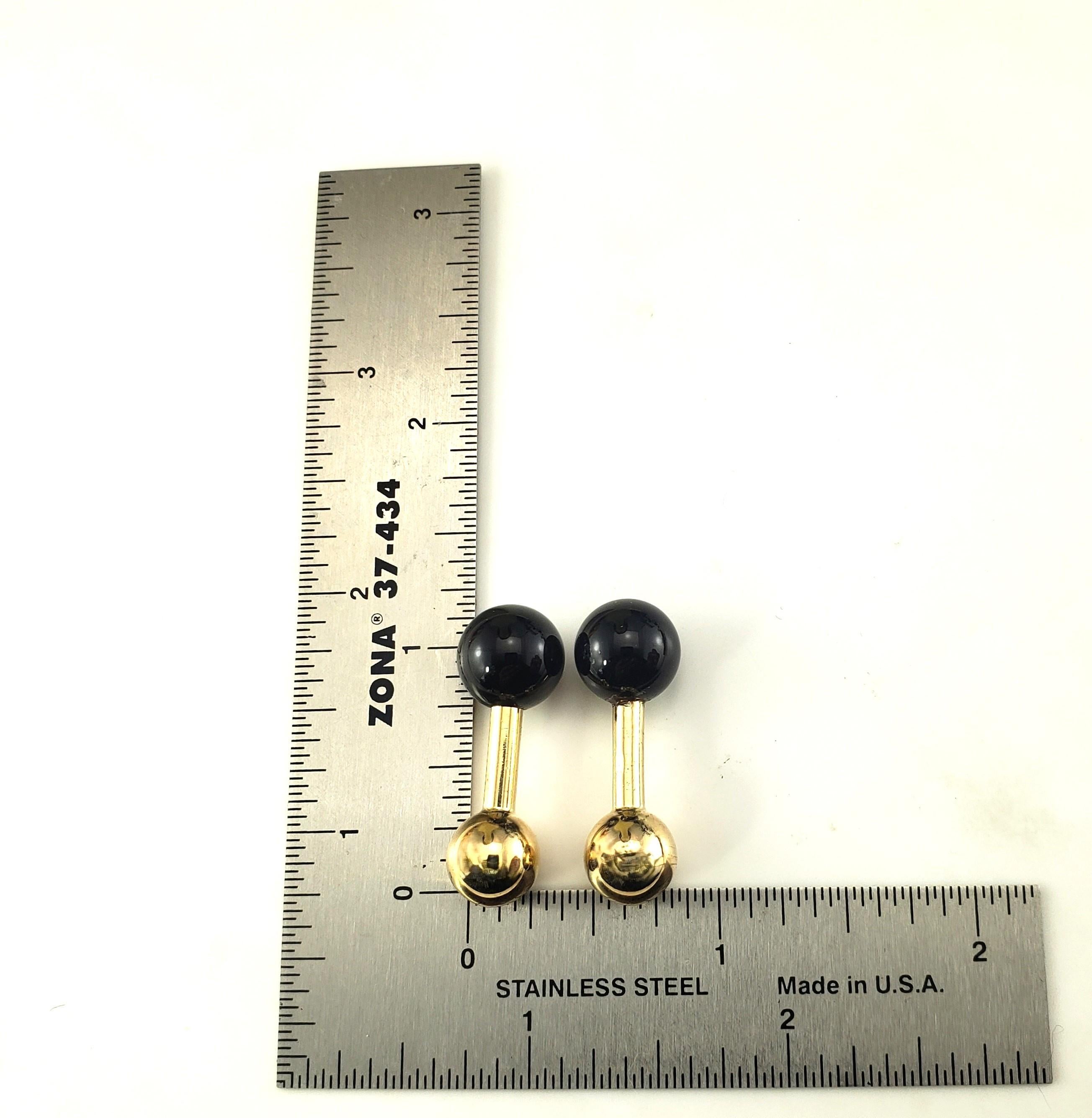 Uomo Gemelli geometrici Tiffany & Co. in oro giallo 14K e onice #19884 in vendita