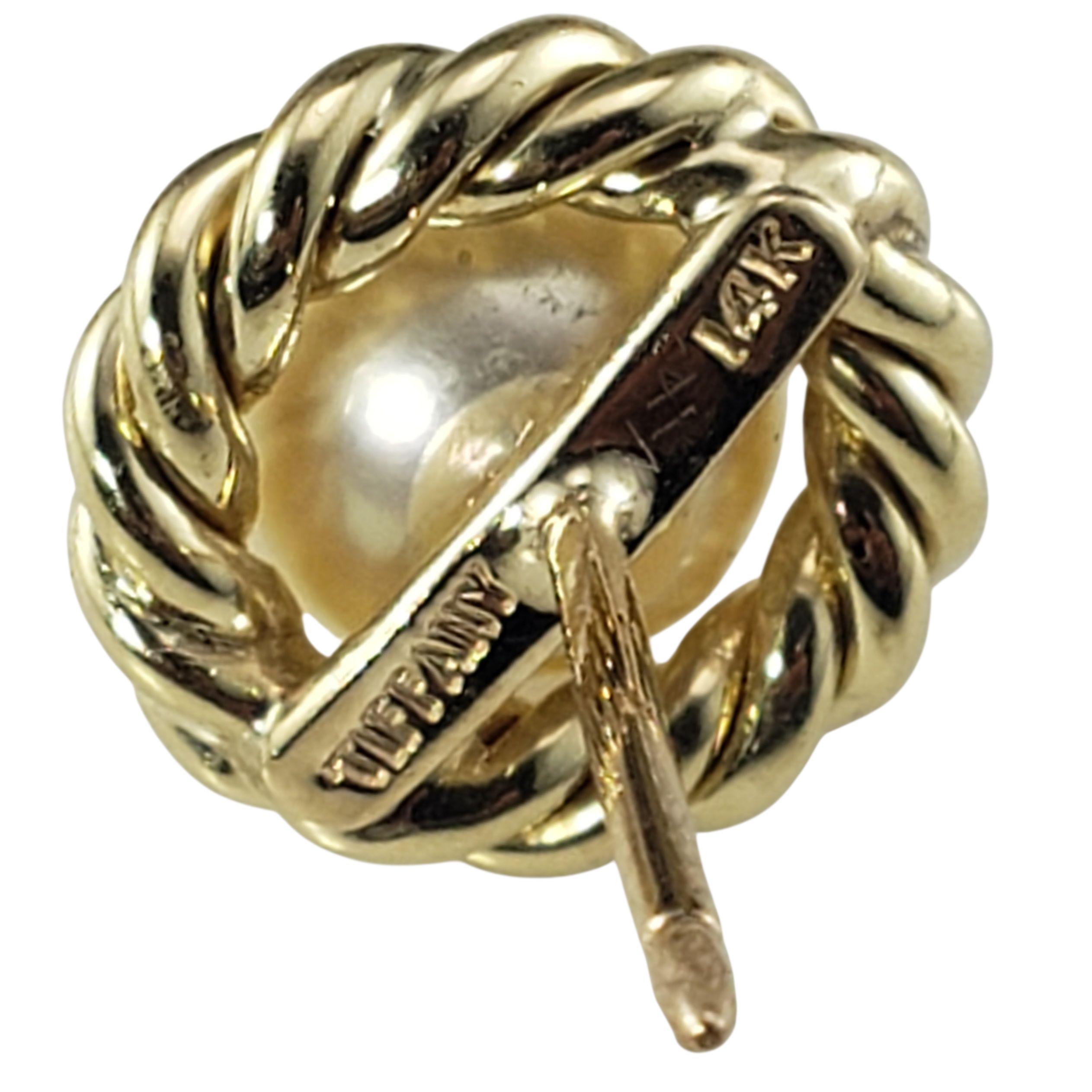Donna Orecchini Tiffany & Co. in oro giallo 14K e perle #22968 in vendita