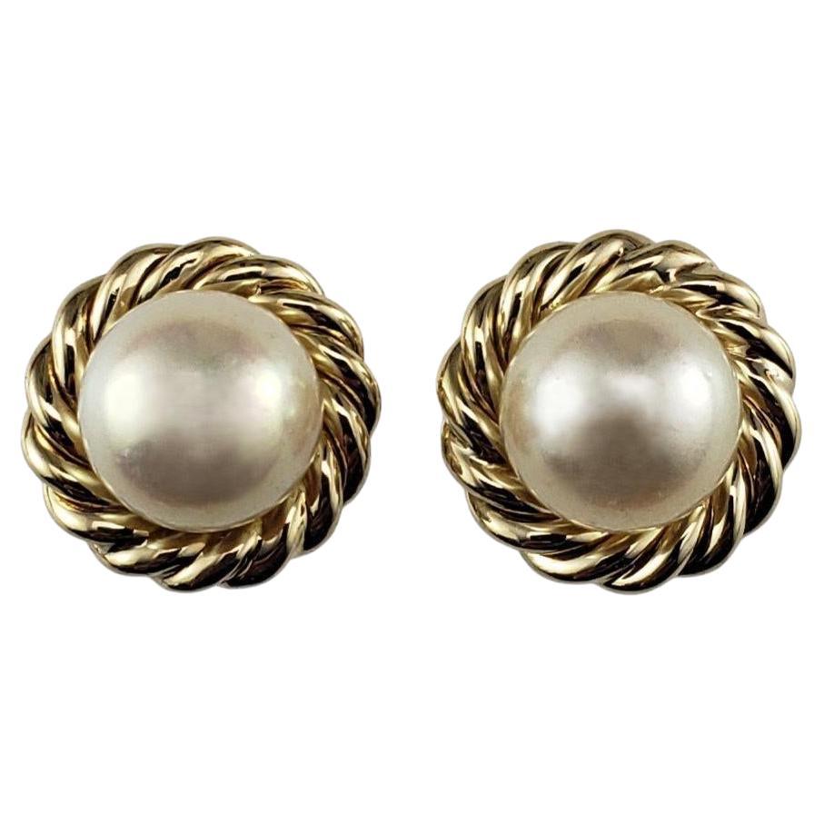 Orecchini Tiffany & Co. in oro giallo 14K e perle #22968 in vendita