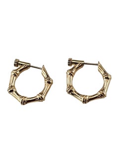 Tiffany & Co. 14K Yellow Gold Bamboo Hoop Earrings #25339