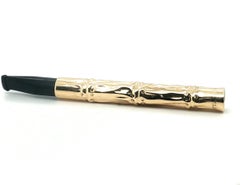 Tiffany & Co. 14k Yellow Gold Bamboo Patterned Cigarette Holder, Vintage