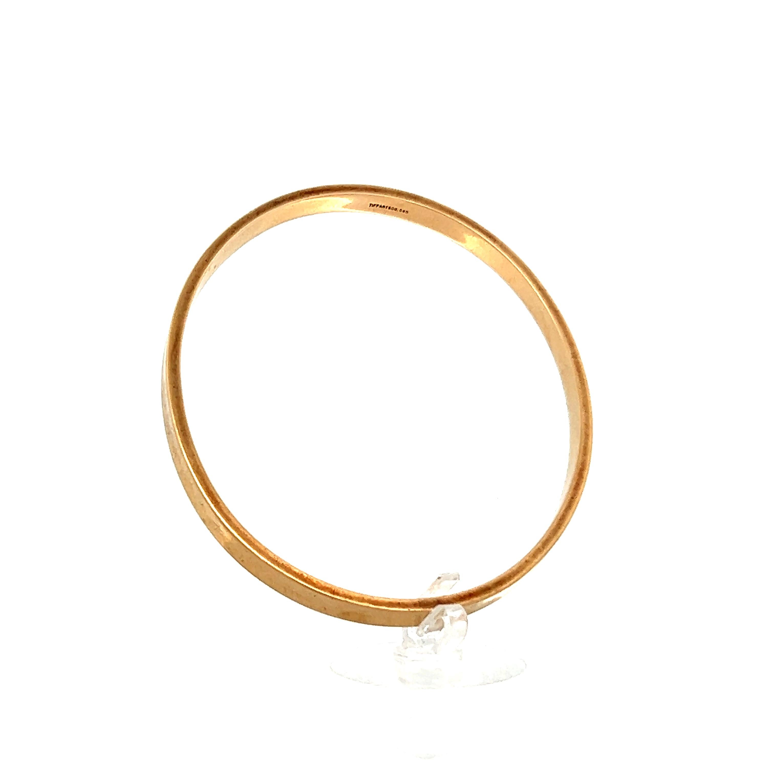 Tiffany & Co. 14k Yellow Gold Bangle Ca1960  In Excellent Condition For Sale In Lexington, KY