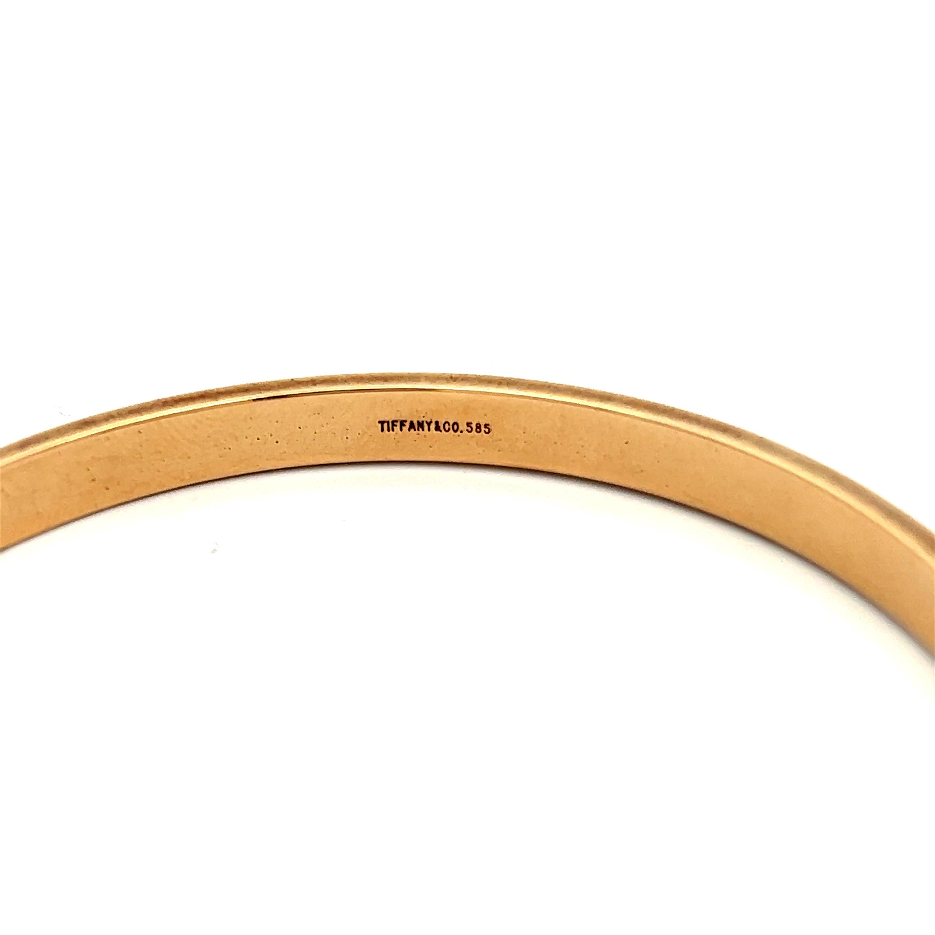 Tiffany & Co. 14k Yellow Gold Bangle Ca1960  For Sale 1