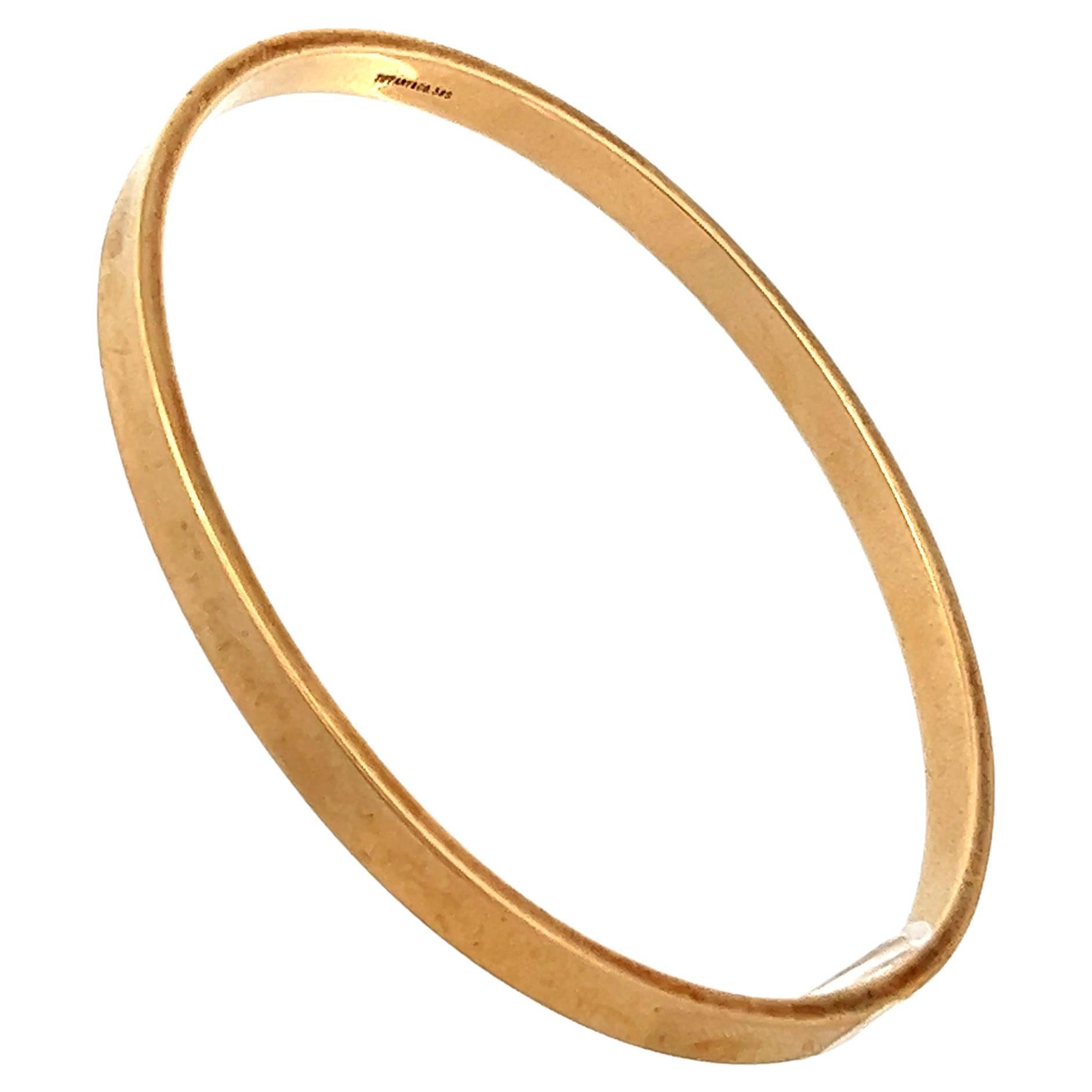 Tiffany & Co. 14k Yellow Gold Bangle Ca1960  For Sale