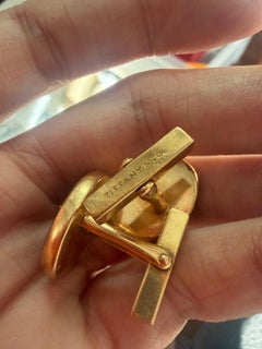 Tiffany & Co. 14k Yellow Gold & Carnelian cufflinks
