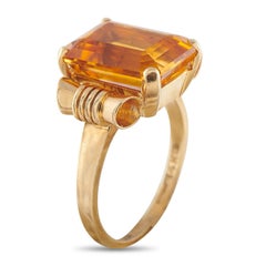 Tiffany & Co. 14K Yellow Gold Citrine Cocktail Ring