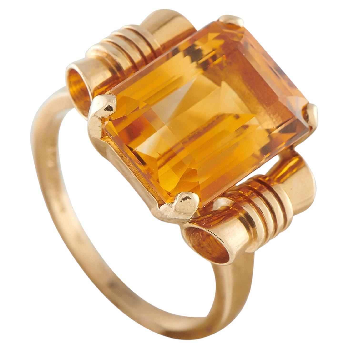 Anillo de cóctel con citrino en oro amarillo de 14 quilates Tiffany & Co. en venta