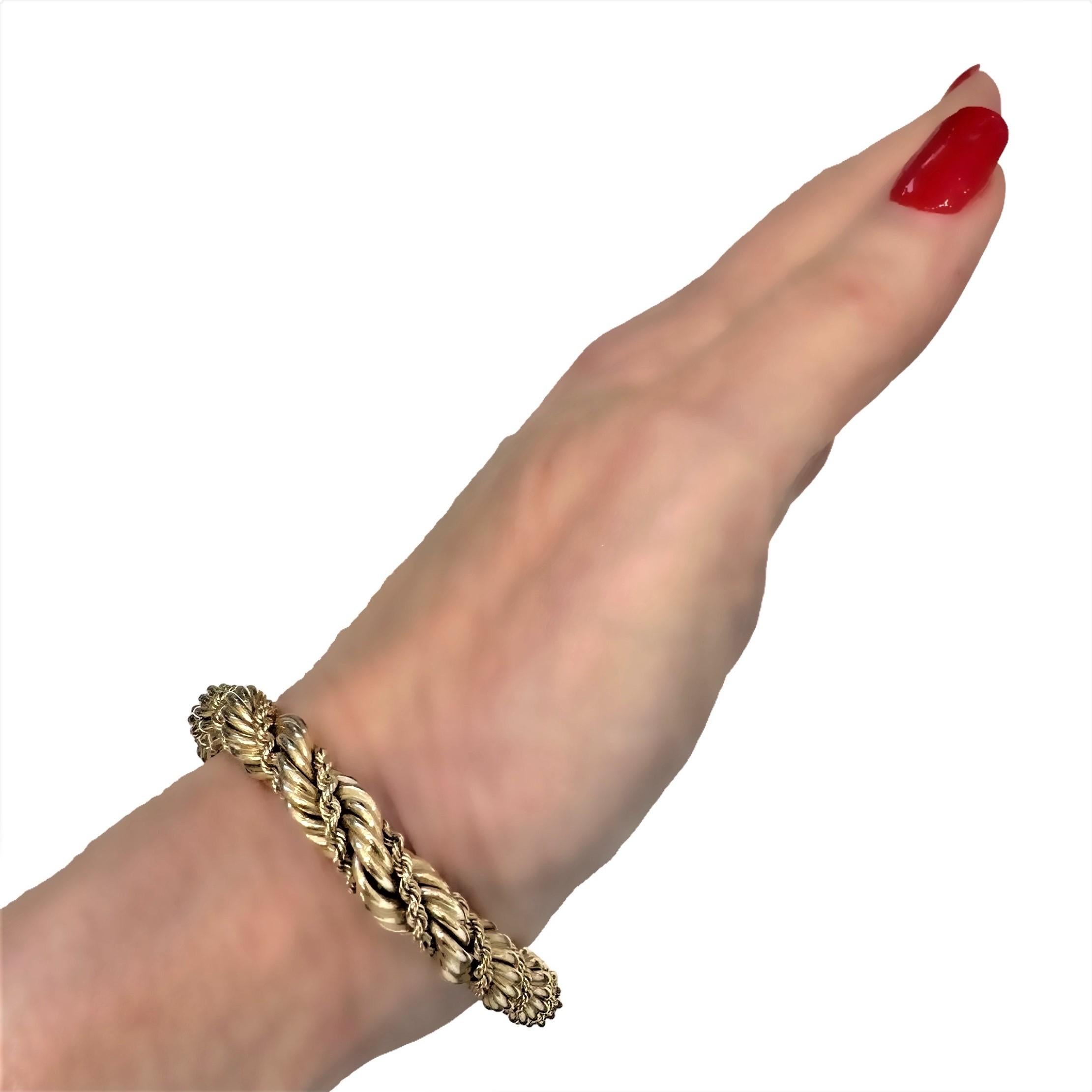 Tiffany & Co. 14K Yellow Gold Classic Rope Bracelet 4