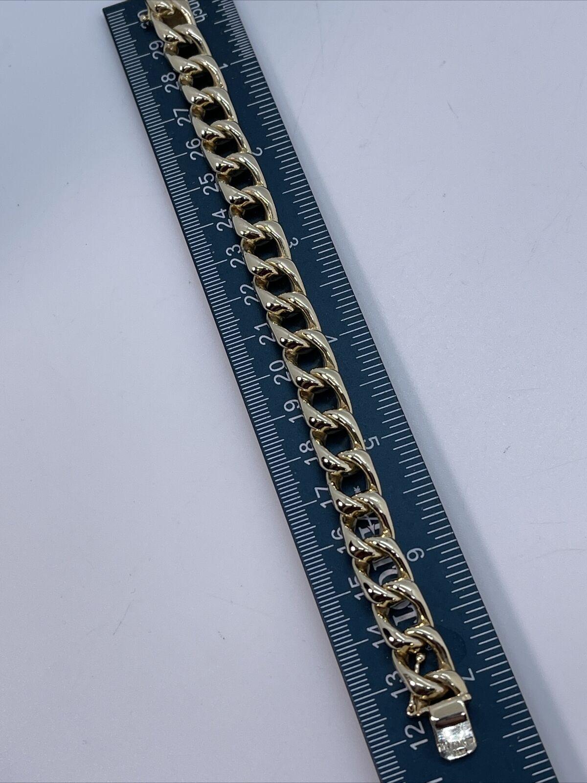 Tiffany & Co. 14k Yellow Gold Curb Link Bracelet Vintage Rare In Excellent Condition In Beverly Hills, CA